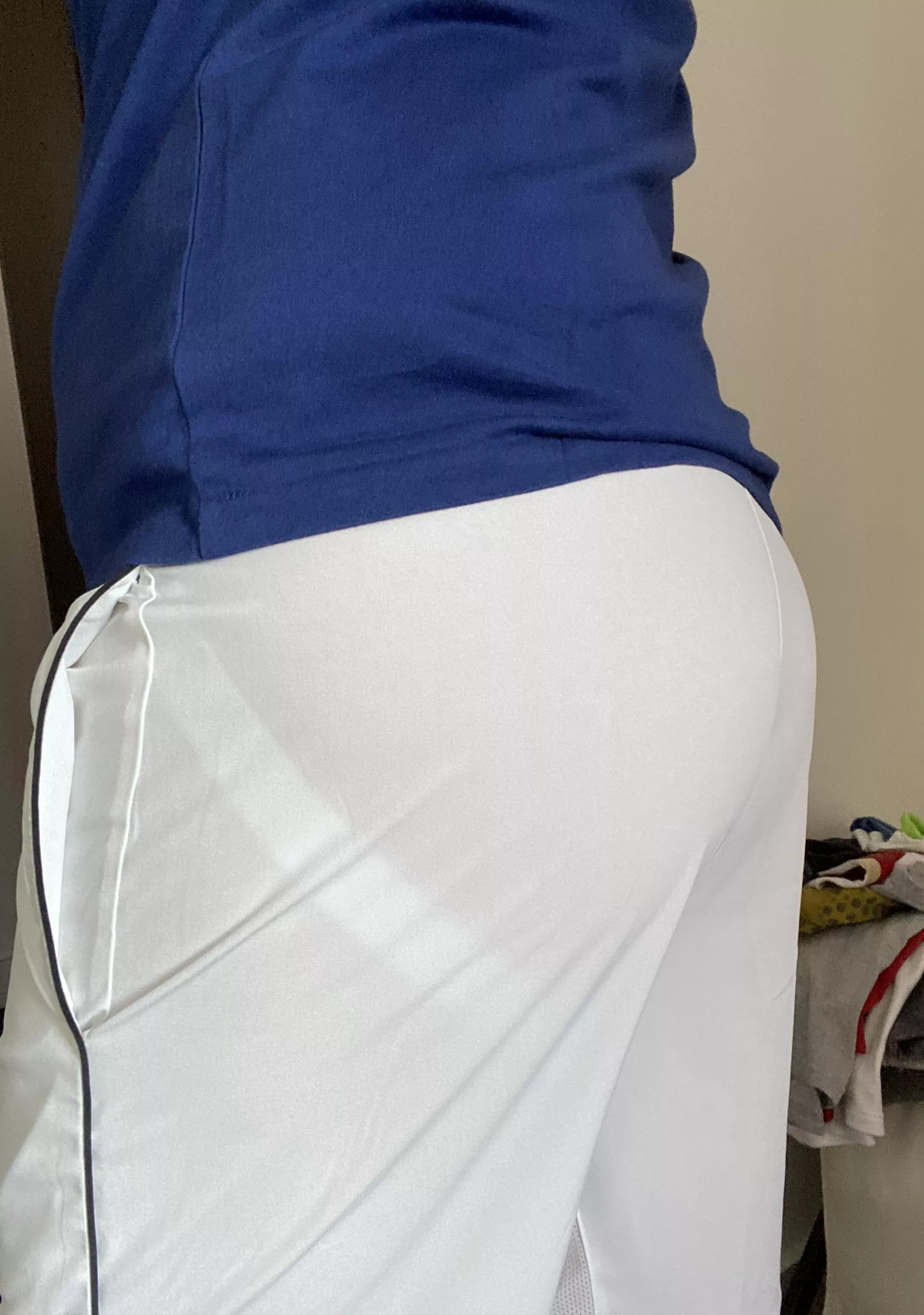 It’s a bank holiday here and the sun is shining. Finally time to start wearing shorts again. Tennis shorts tend to be unlined so chose carefully what you wear underneath, it’ll probably be on display.