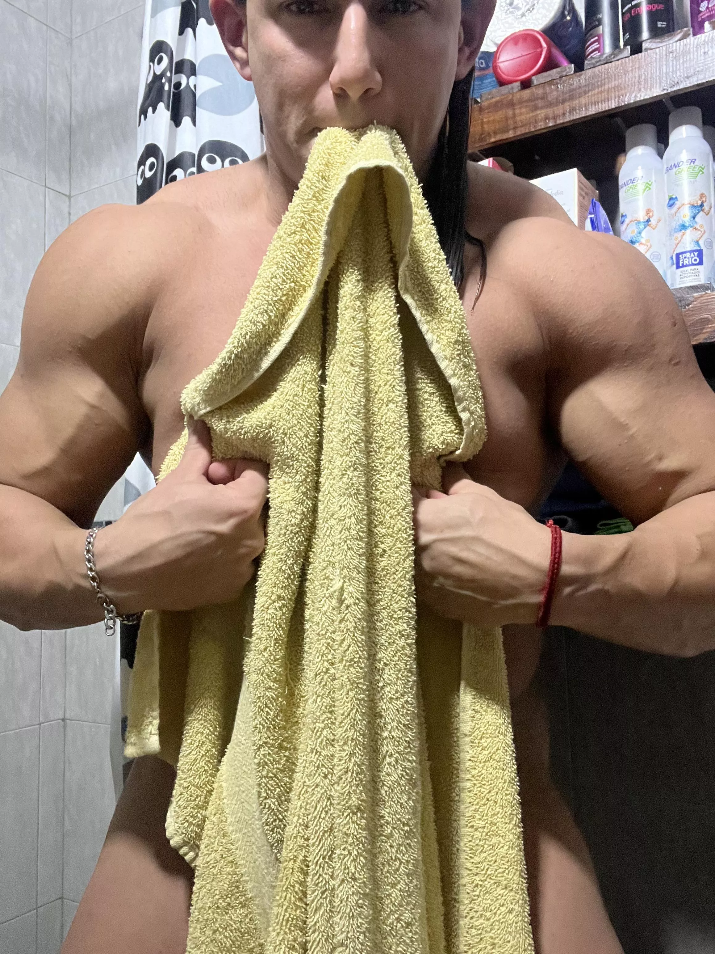 Shower now 🔥💪🏿💦