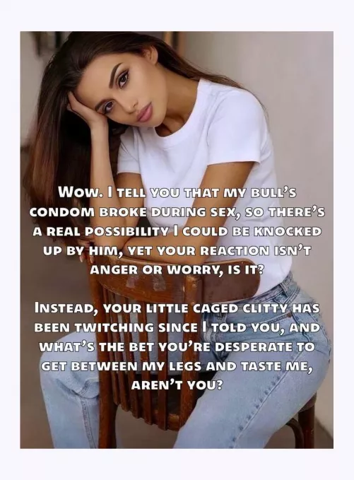 You might have a raste, but you’re not actually going to lick his fertile sperm OUT, are you?