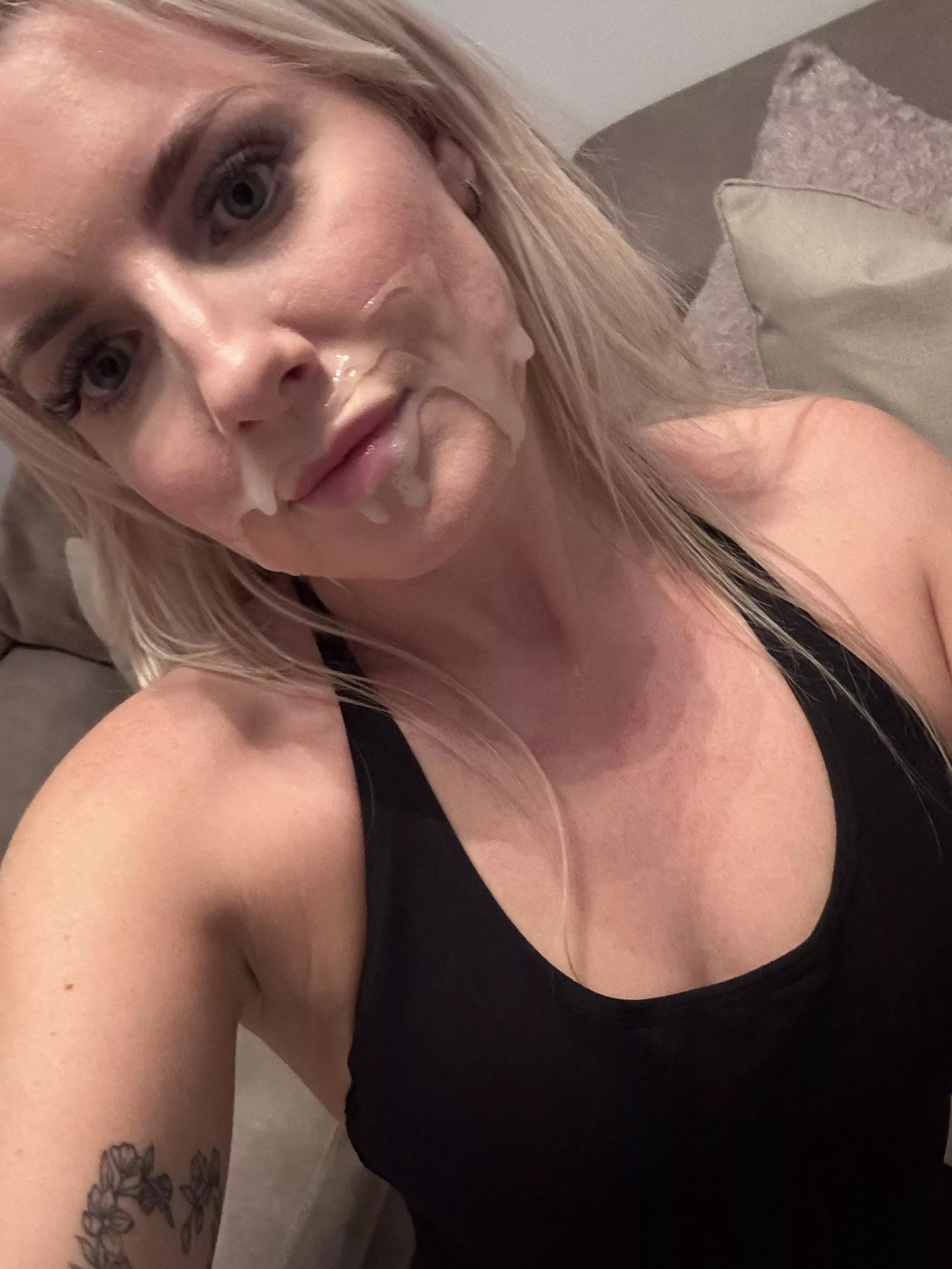 Always my happiest when covered in cum 💦