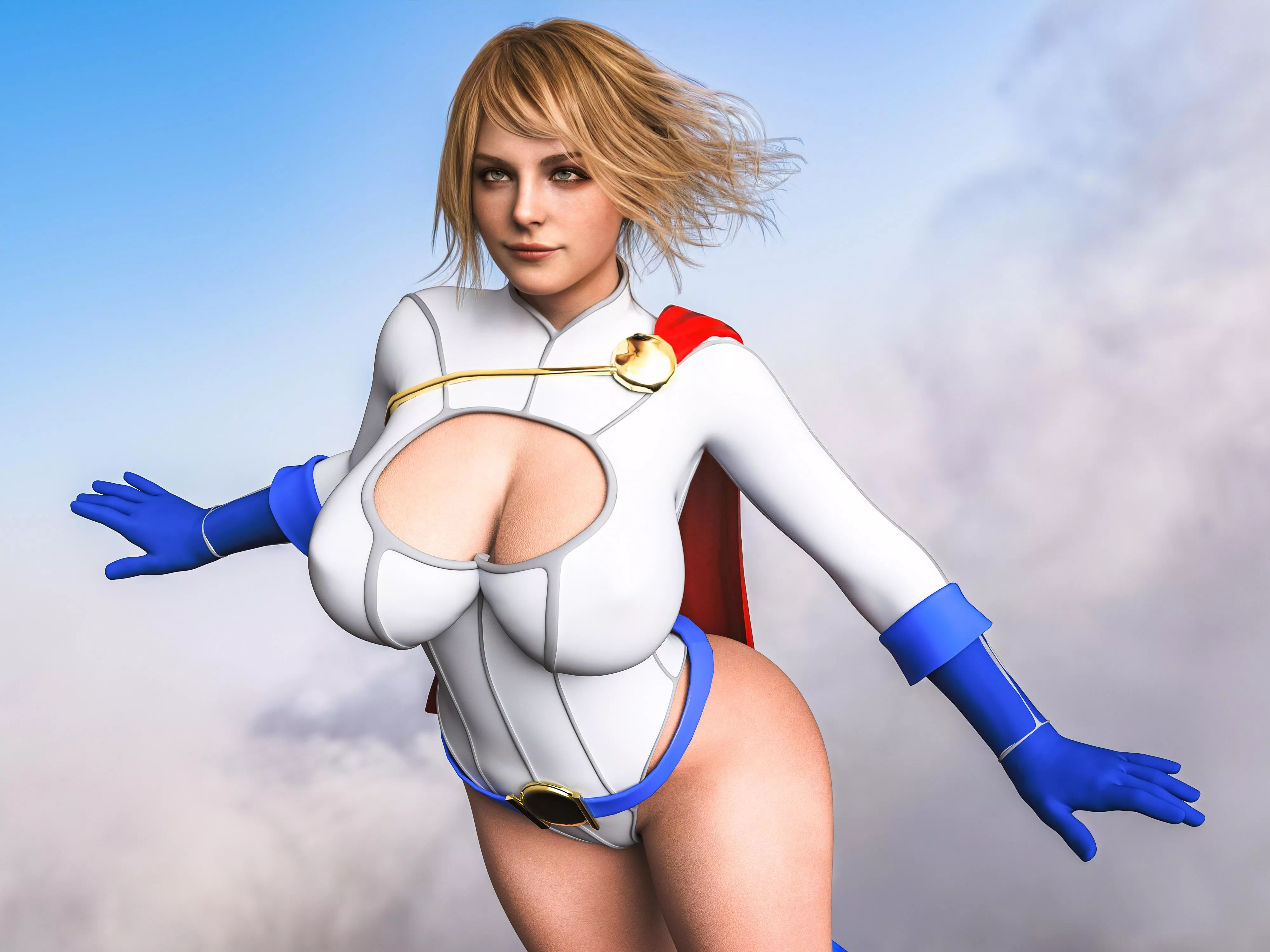 Ashley Graham as Power Girl (agent_4_tea_se7en)