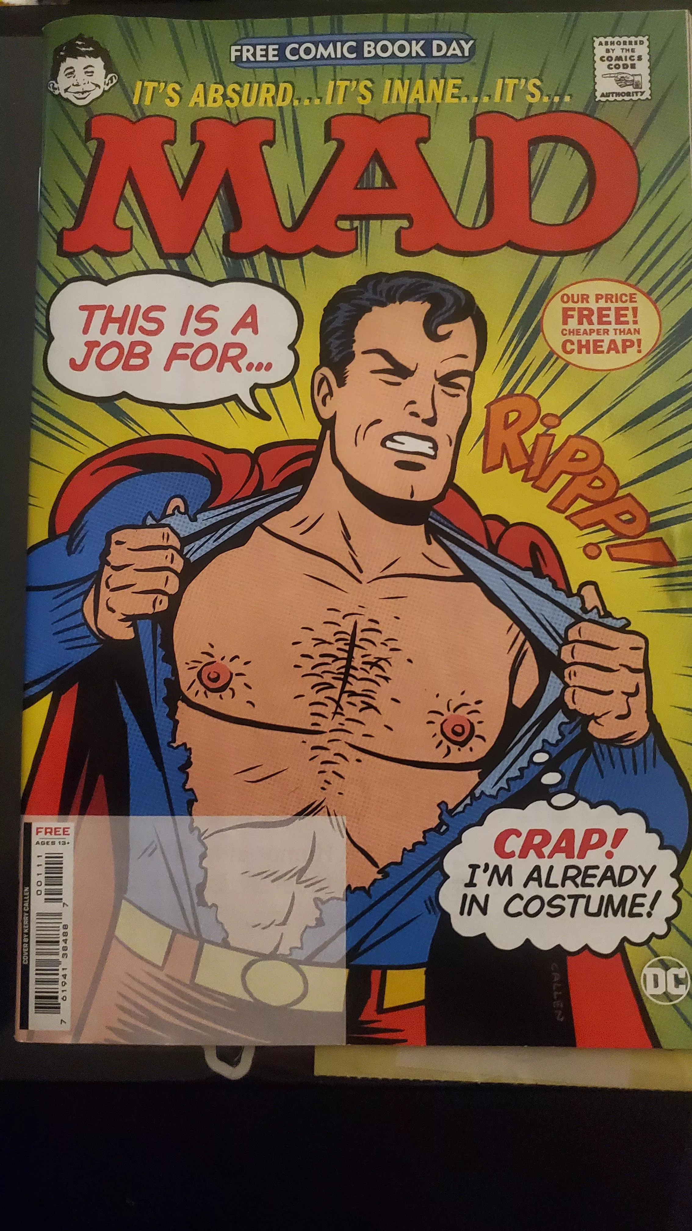 Bare nips on a mainstream cover during Free Comic Book Day! [Mad nn FCBD 2024]