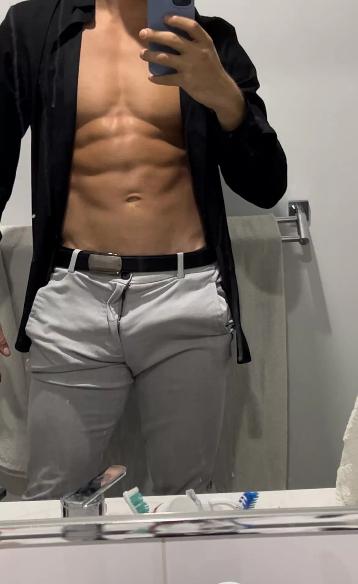 Daddy says on your knees.