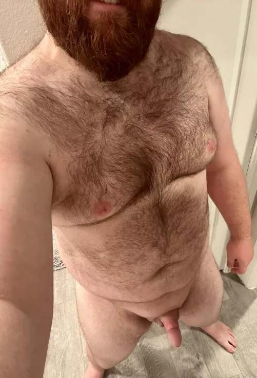 Freshly showered and freshly shaved. Would you like to feel how smooth it is?