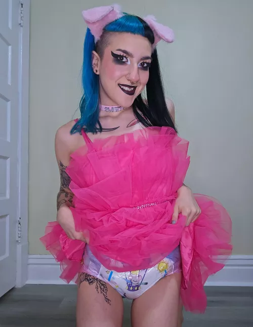 Hope you don't mind if I show you what's under my pretty dress