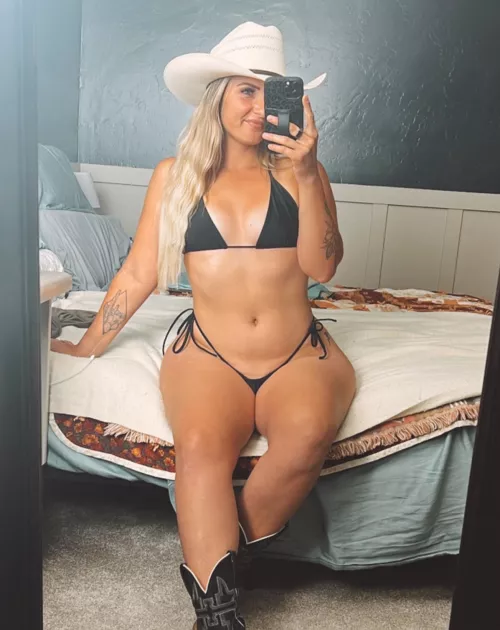 How about a cowgirl in a bikini? 🤠