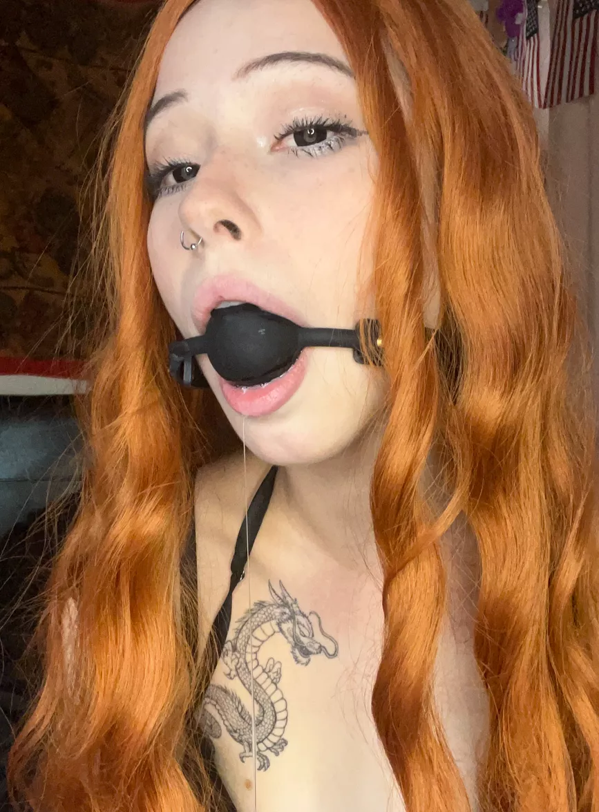 Obedient girls open their mouths only to suck or put on a gag, am I right, Master