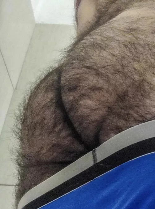 Post workout hairy ass
