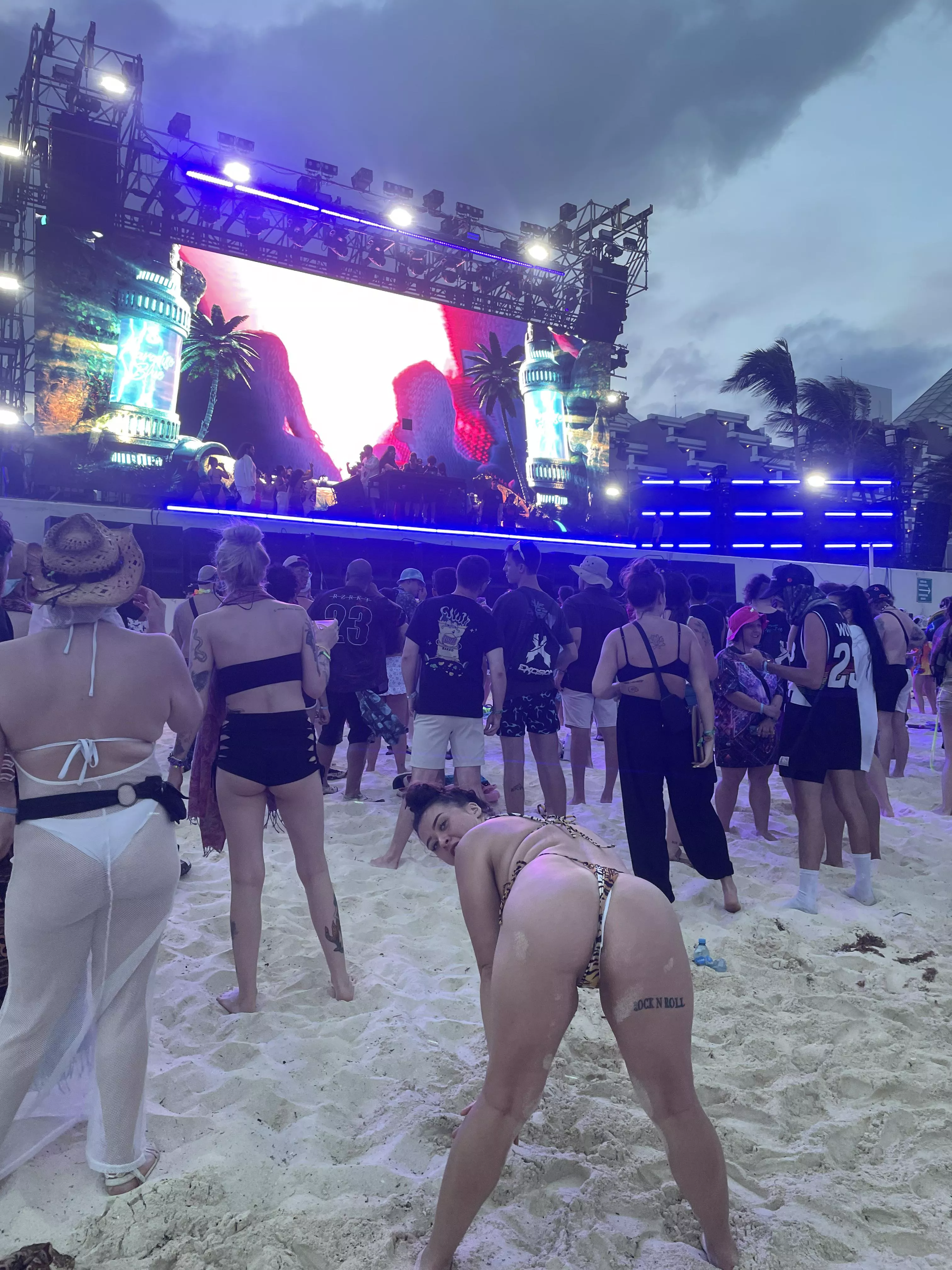 Raving in my bikini on the beach