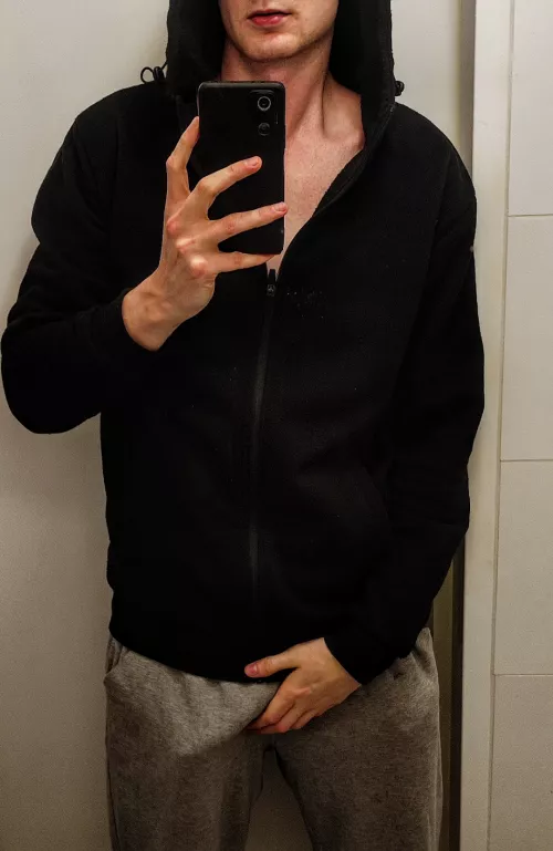 Rule no. 1: never wear underwear under grey sweatpants