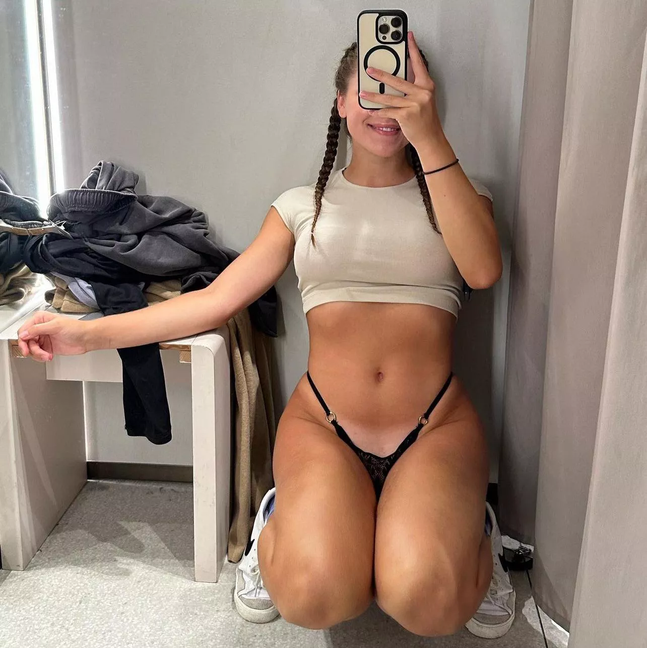 Would you come help me pick an outfit babe? I promise I’ll be quiet 🤭😈