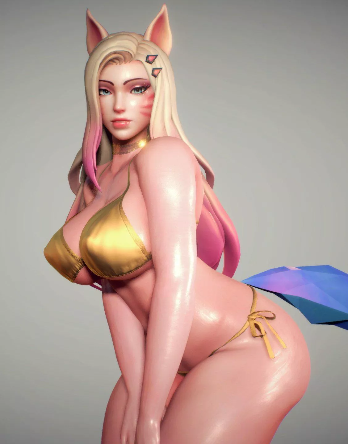 Ahri golden bikini. (AlyssIsDreaming)