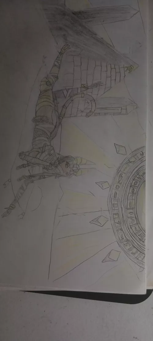 Egyptian queen relaxing by the pyramid (source: me)