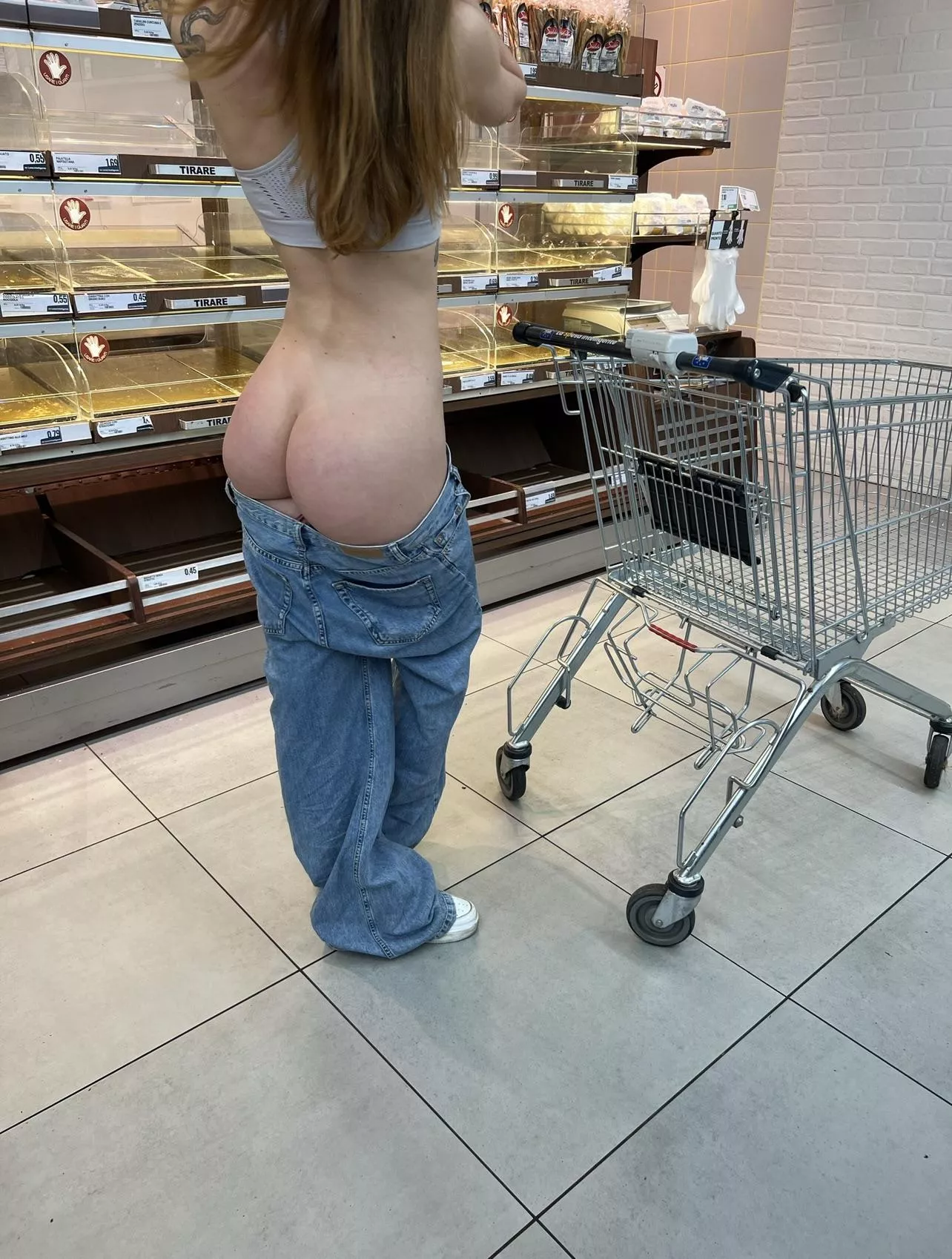 I heard u wanted to see my butt while doing groceries 