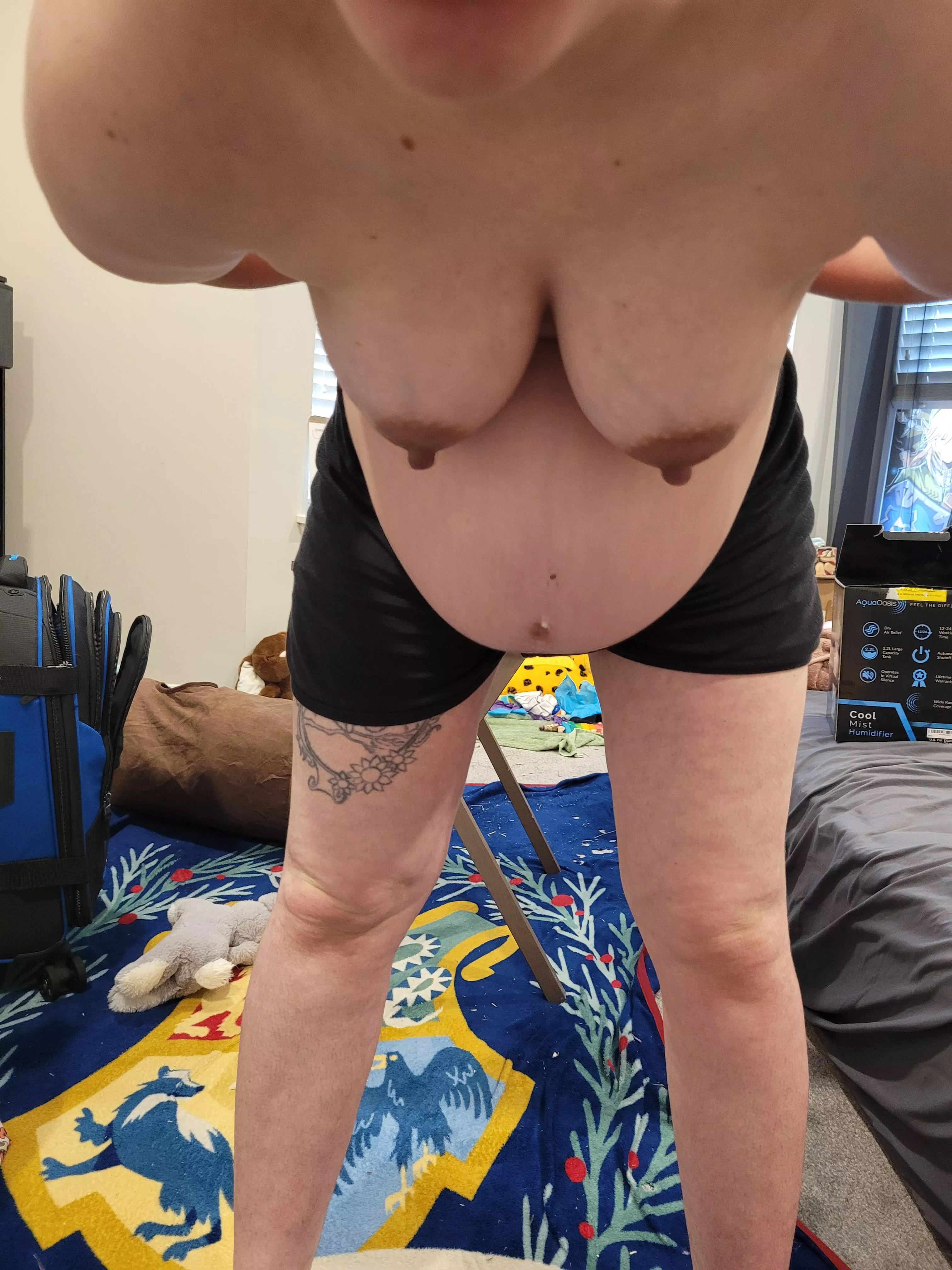 pregnant and bent over for someone to come from behind