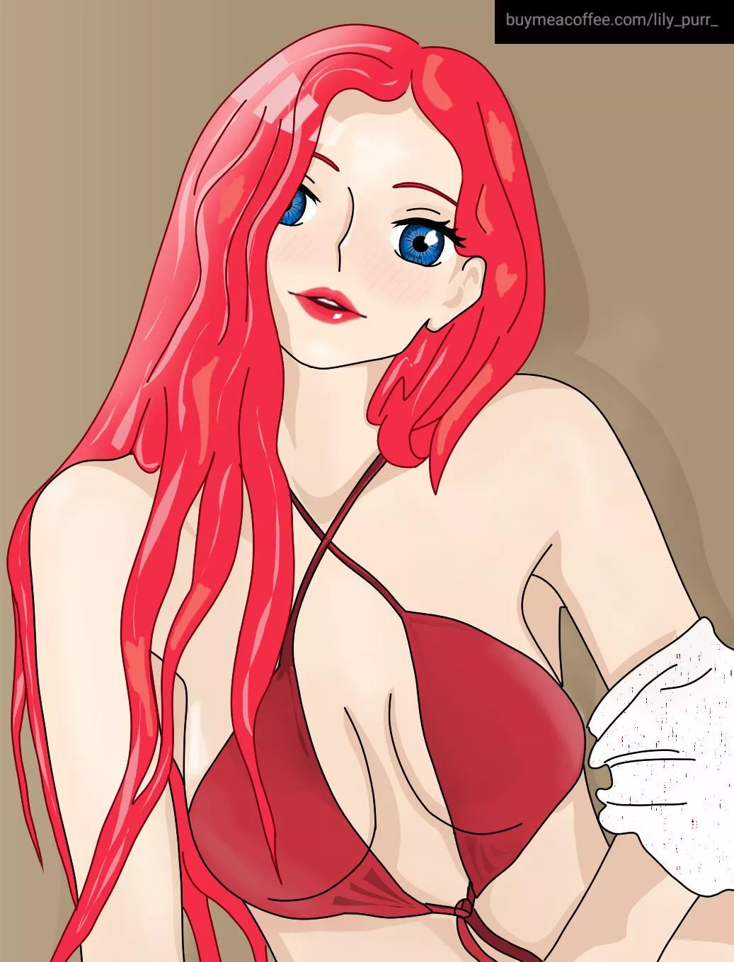 Red-haired girl in a swimsuit🍑😍