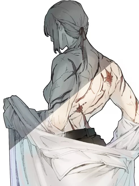 Stoic and scarred [@aida000000000]