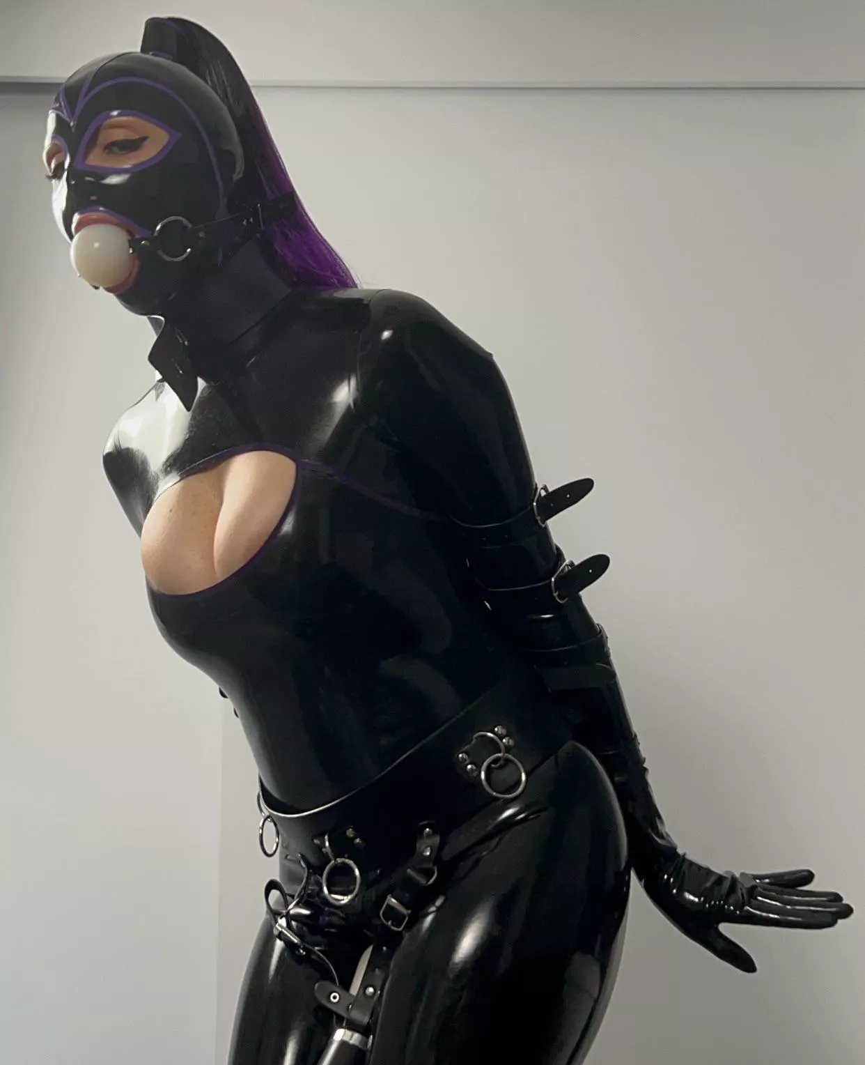 The biggest silicone ballgag I own!! Xx