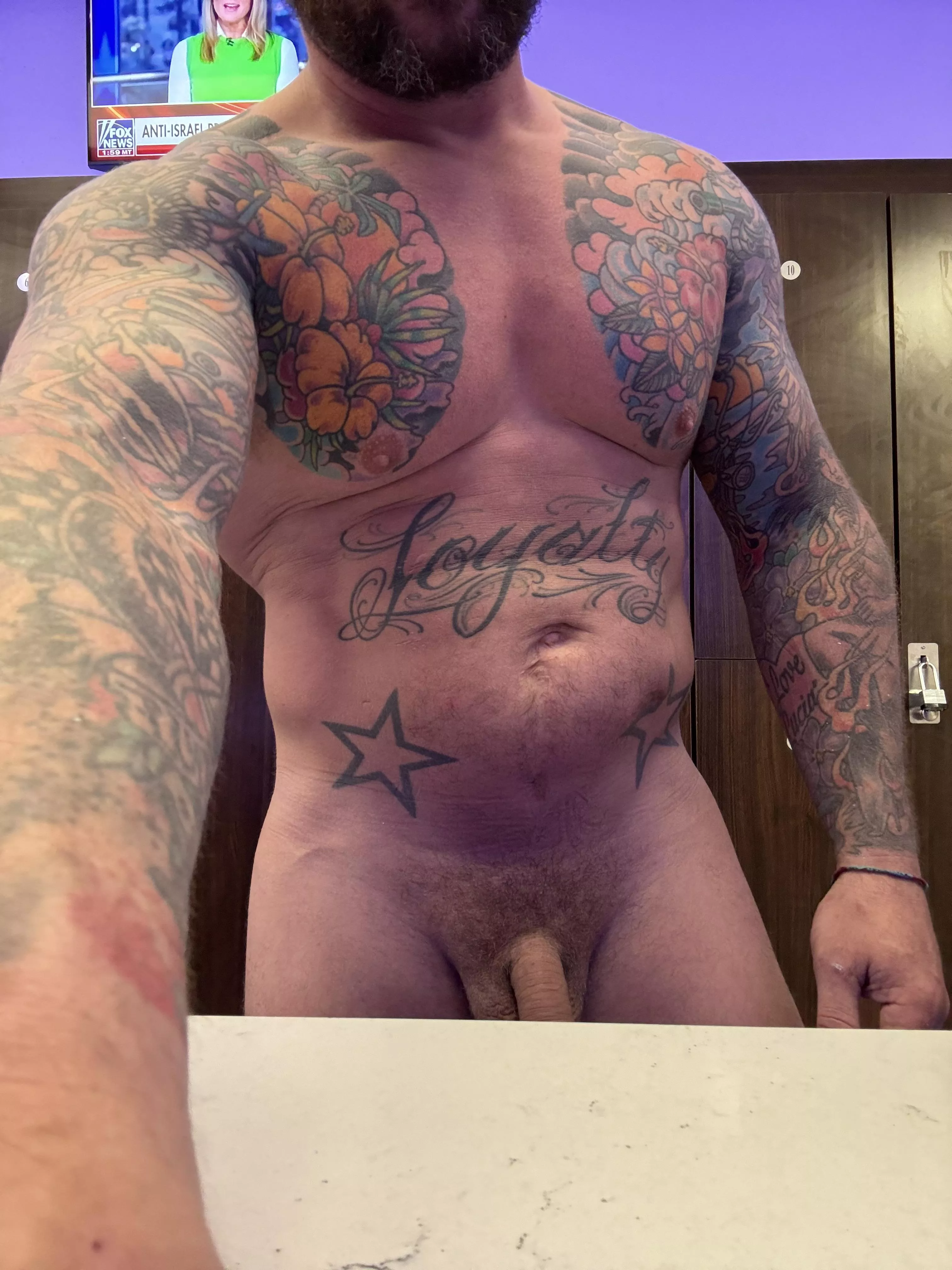 Those are lockers behind me