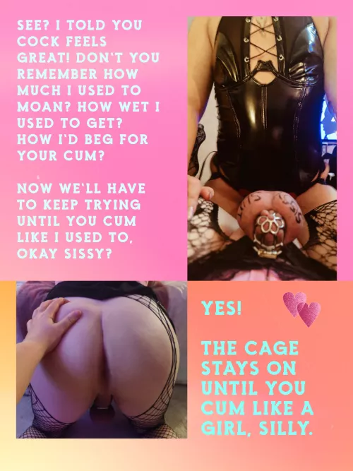 You'll be unlocked once you cum like a girl... Won't you? 😇❤️