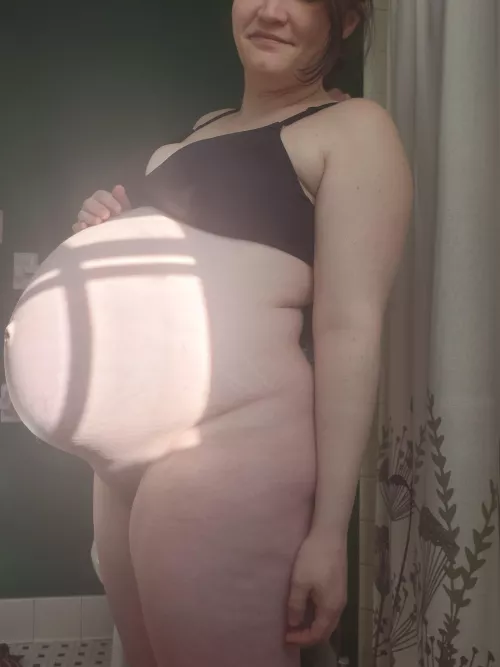 After my shower are we going on a date with me this big at 34 weeks? Might have to carry me...