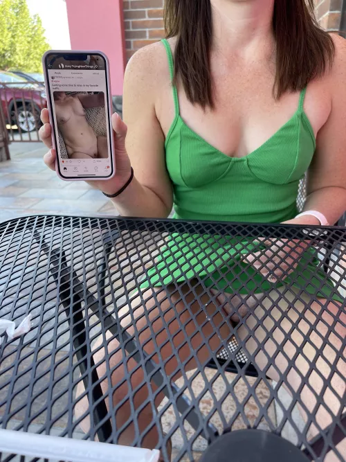 Being naughty at the restaurant 