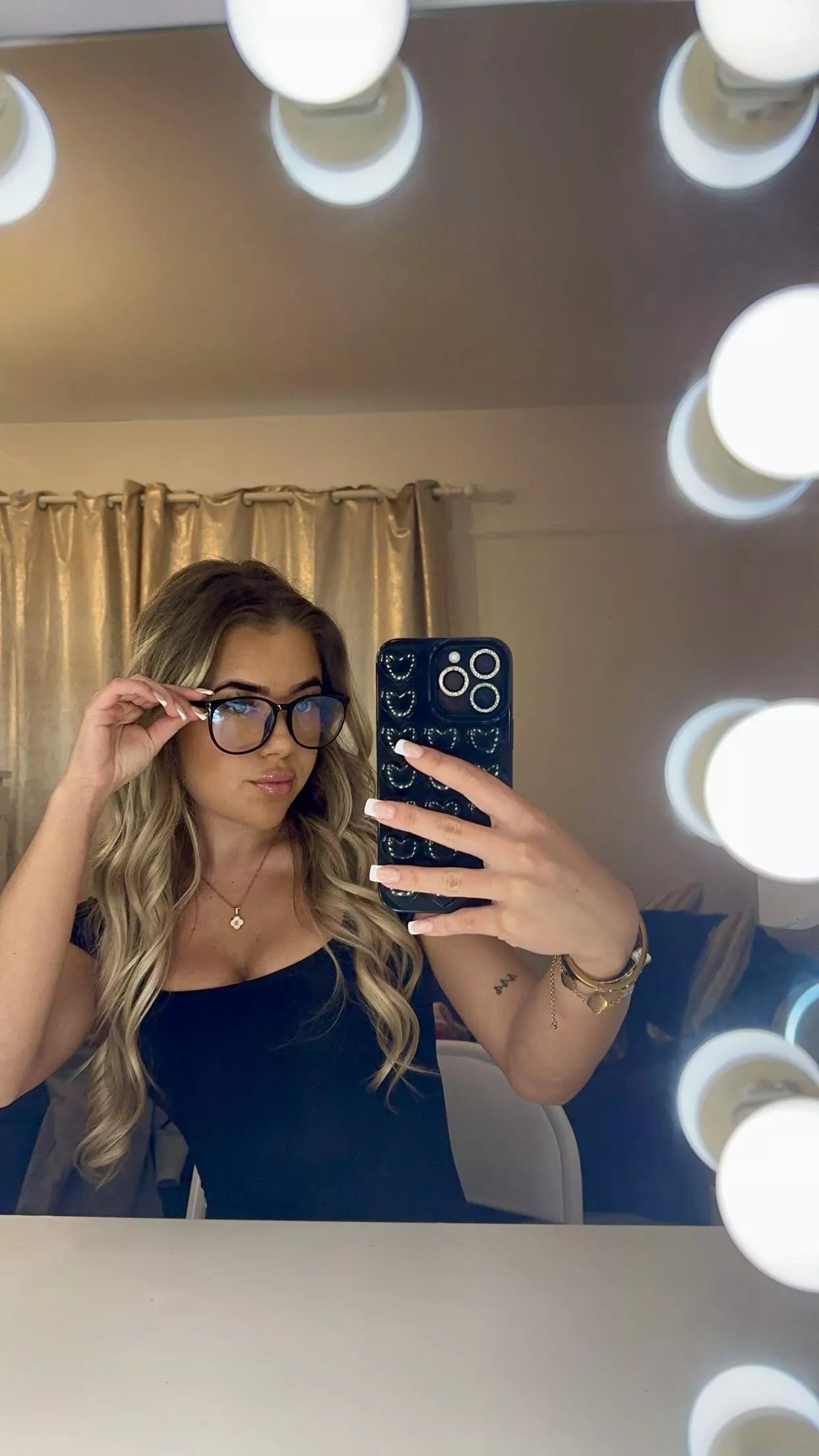 classy with glasses?