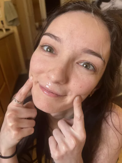 do you like my cum mustache.. am i kissable now