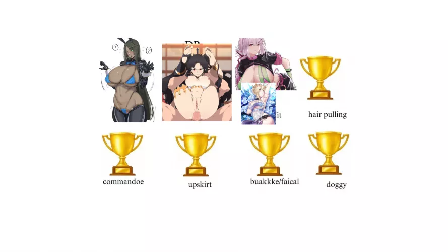 got our frist ever tie i think i might do tie breakers after this , round 18 ? hair pulling hwo likes thier hair pulled 