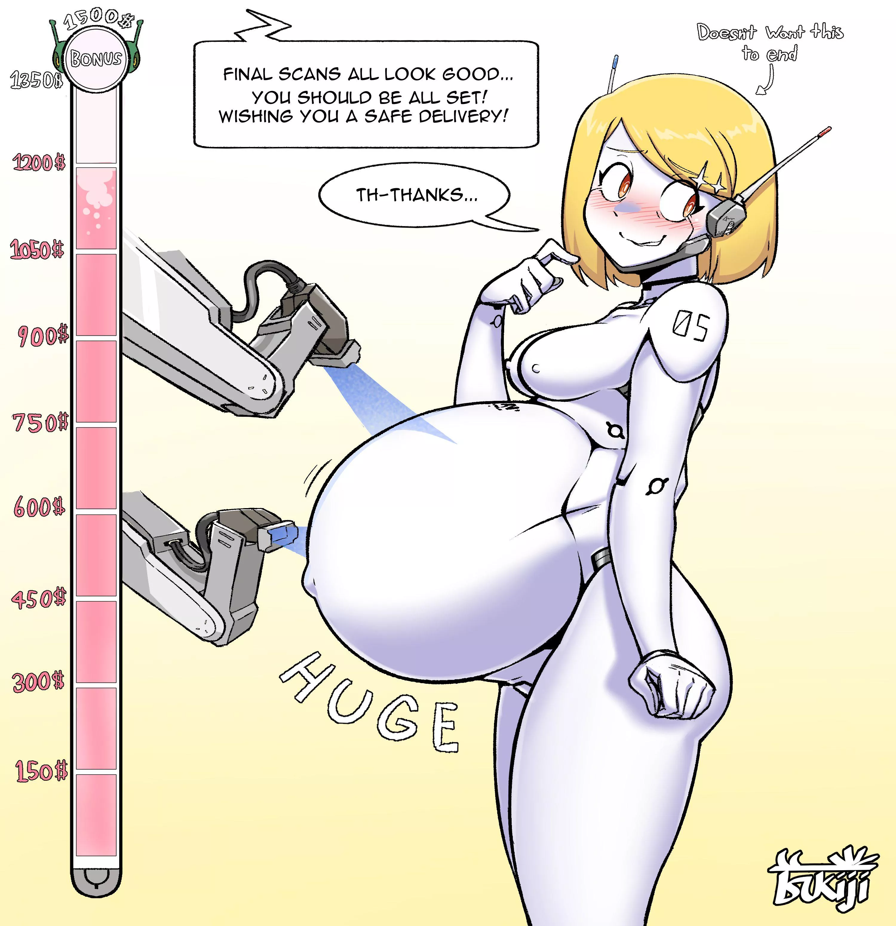 Hugely Pregnant but Excited Android (@TsukijiTums)