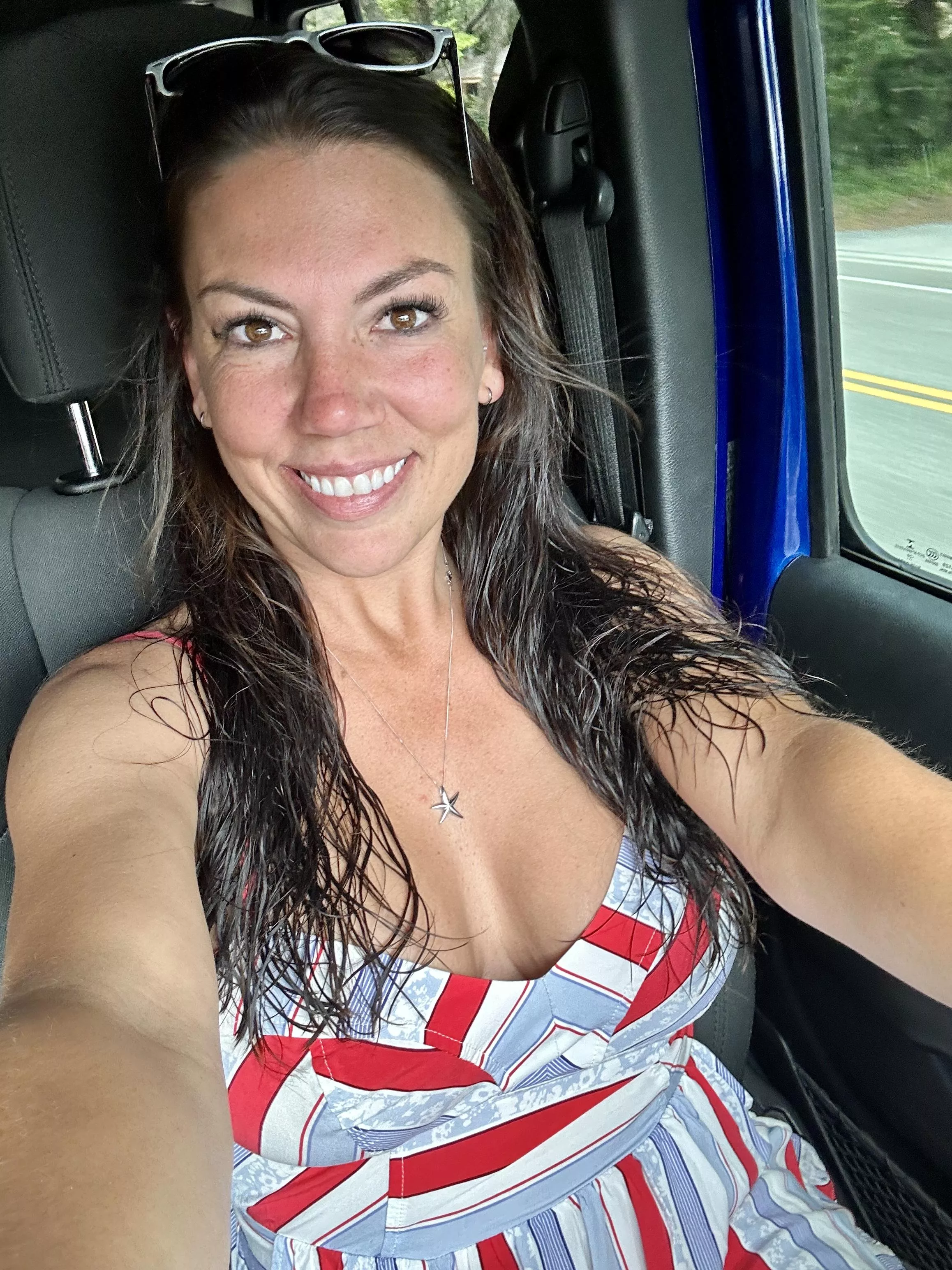 I love driving braless