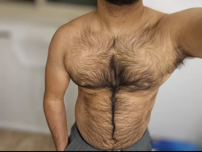 My burning desire for you taking the shape of flames on my chest..