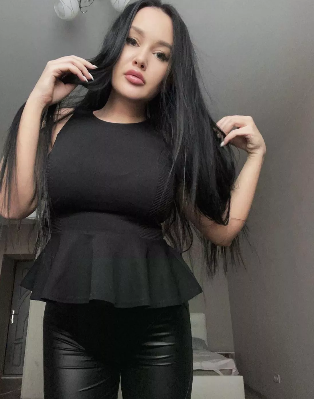 Should I keep my hair down while we...