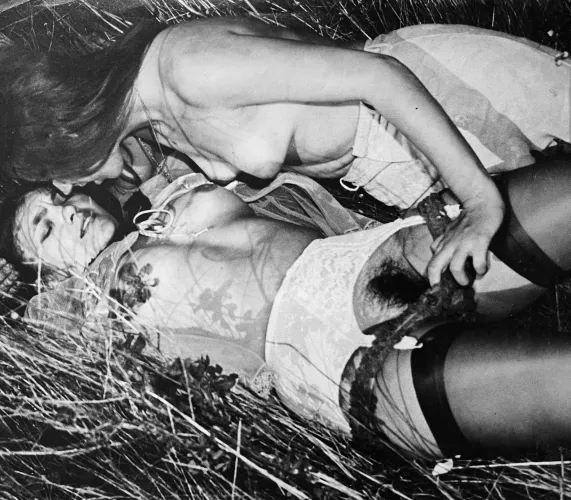 Two Girls Have a Roll in the Hay