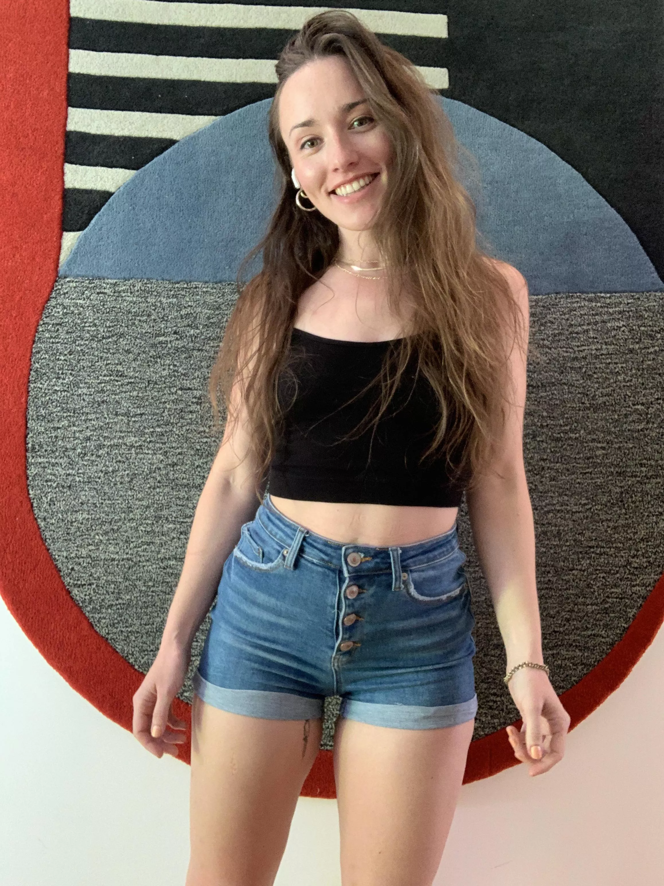 Wind blown long hair 