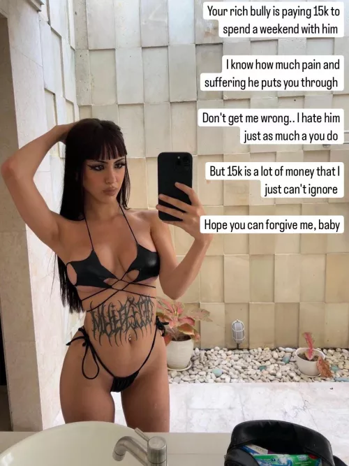 Your gf will spend the weekend with your bully for 15K 