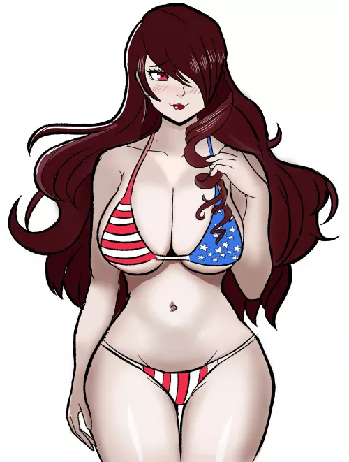 American flag bikini Mitsuru