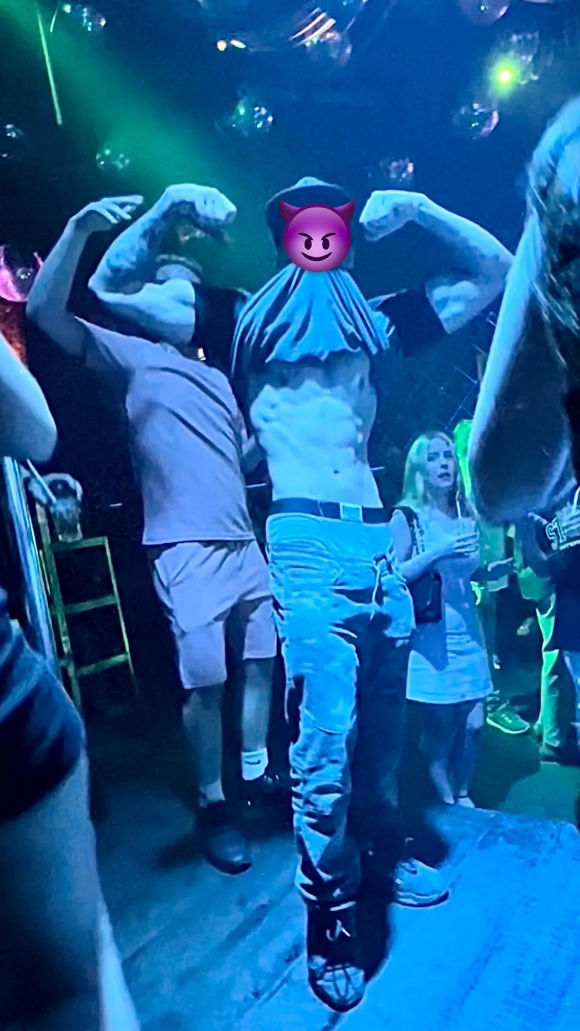 At the club in my work gear! 😈😎💗💗