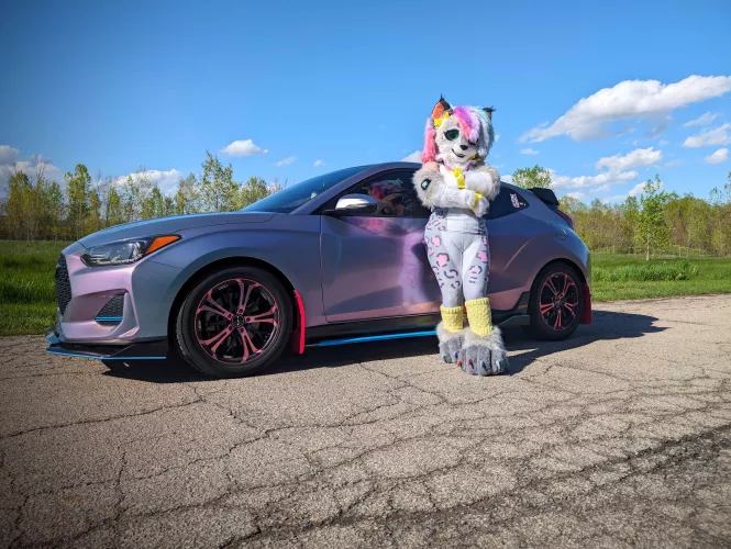 Happy Fursuit Friday, with my car! 