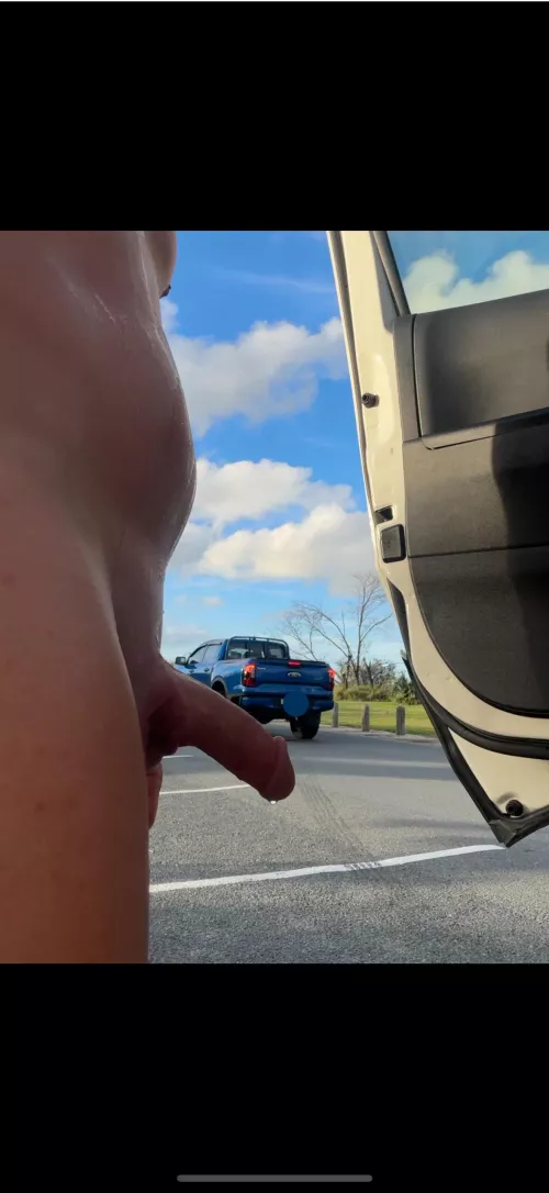 I got caught in the beach car park. How awesome!