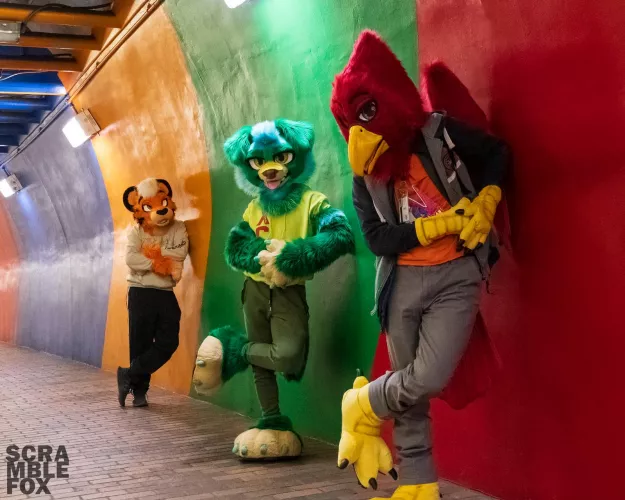 I ran a fursuiter photoshoot at a subway station in Boston over the weekend!