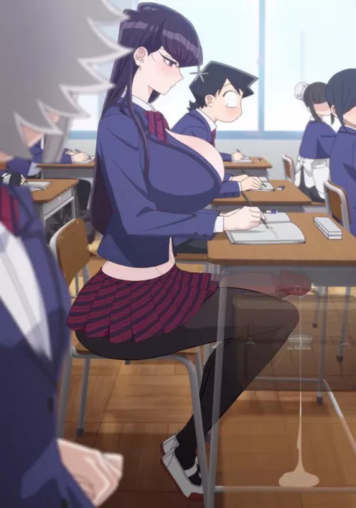 Komi dripping in class (Unknown)