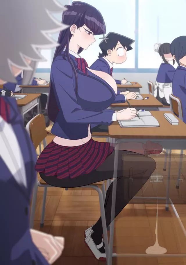 Komi dripping in class (Unknown)
