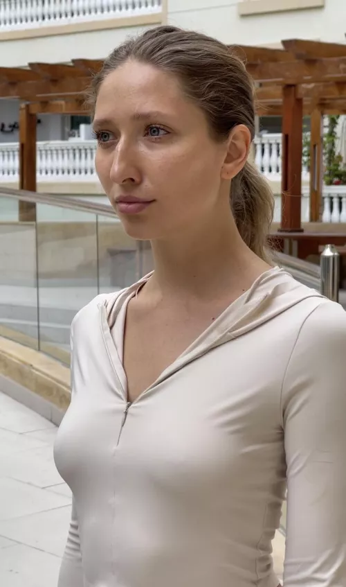 My workout look, I'm without bra again