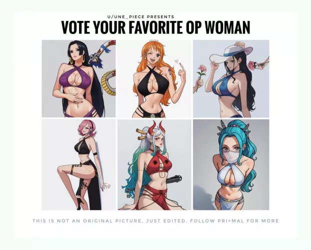 Presenting One Piece Hottest Dova Contest 🎊. Vote your favorite girl to WIN 🏆♥️
