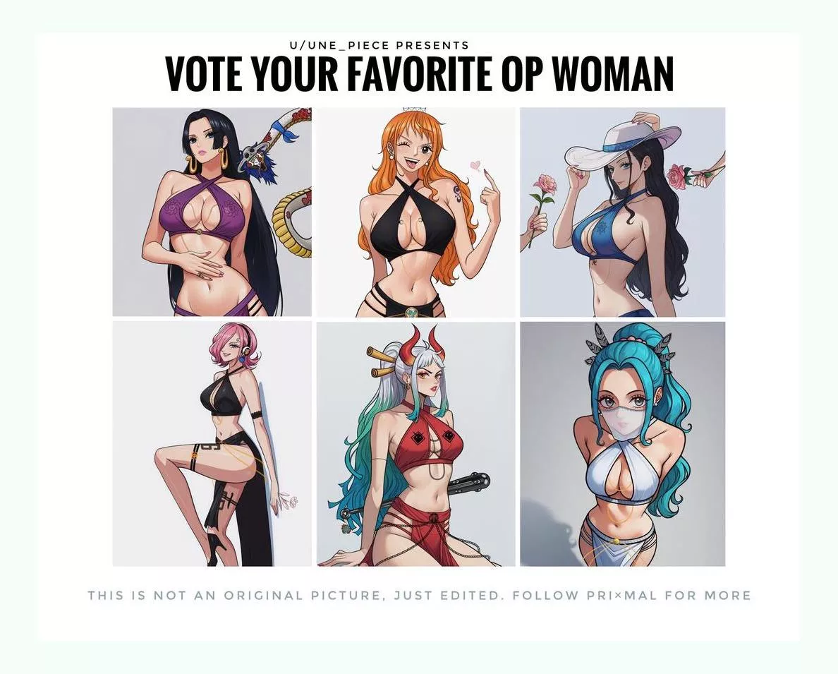 Presenting One Piece Hottest Dova Contest 🎊. Vote your favorite girl to WIN 🏆♥️