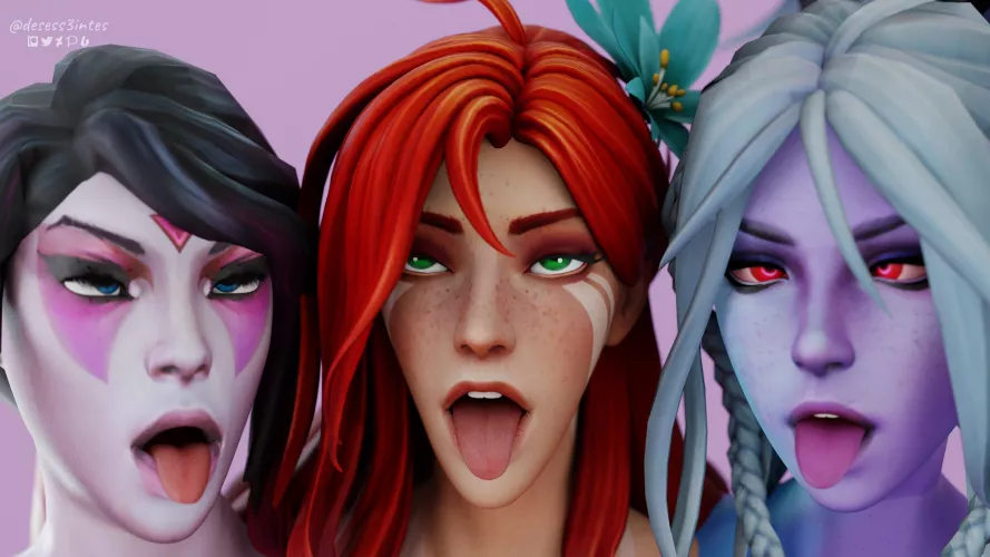 Dota girls ahegao