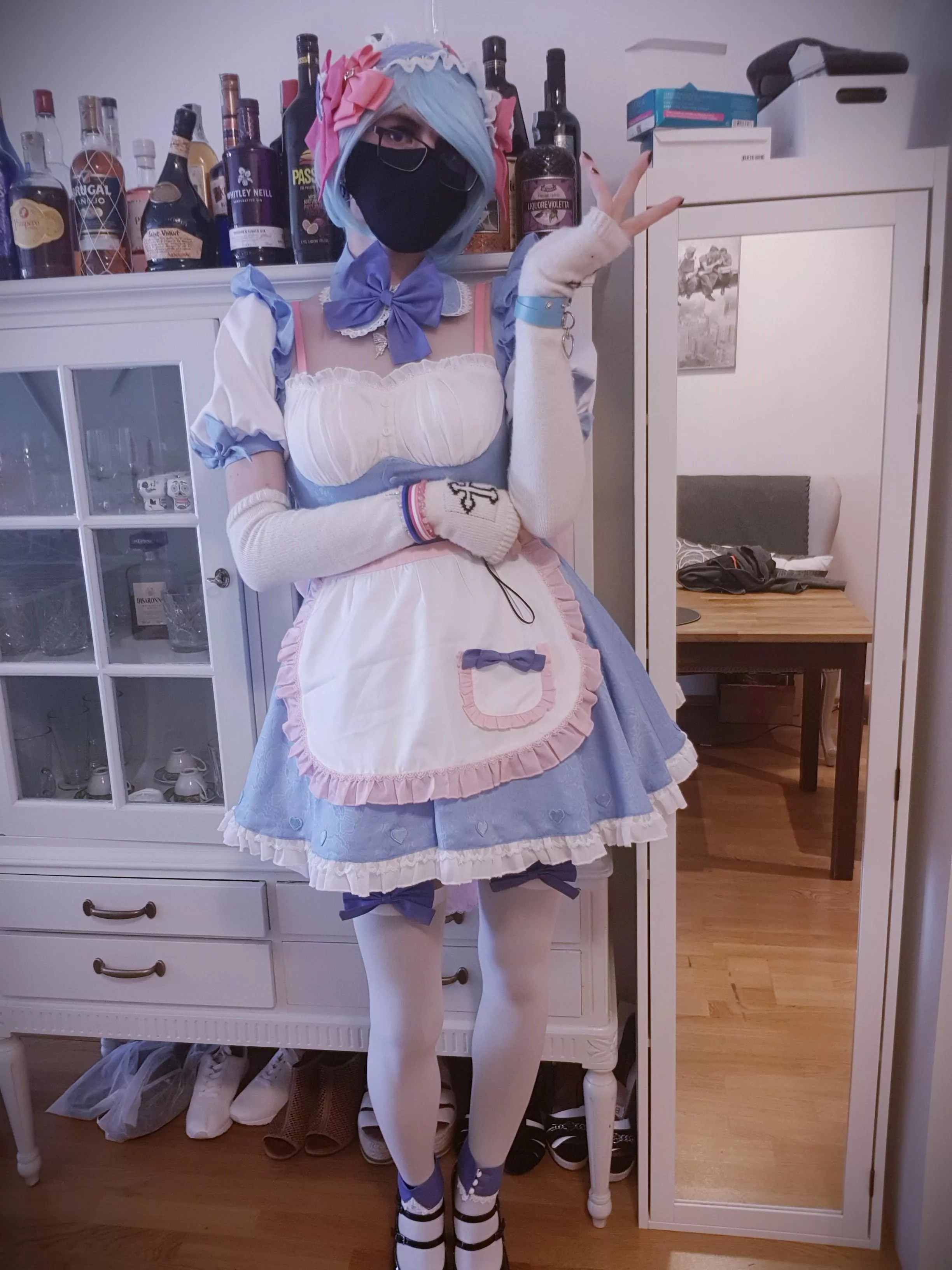 Got a new maid dress 💙👌