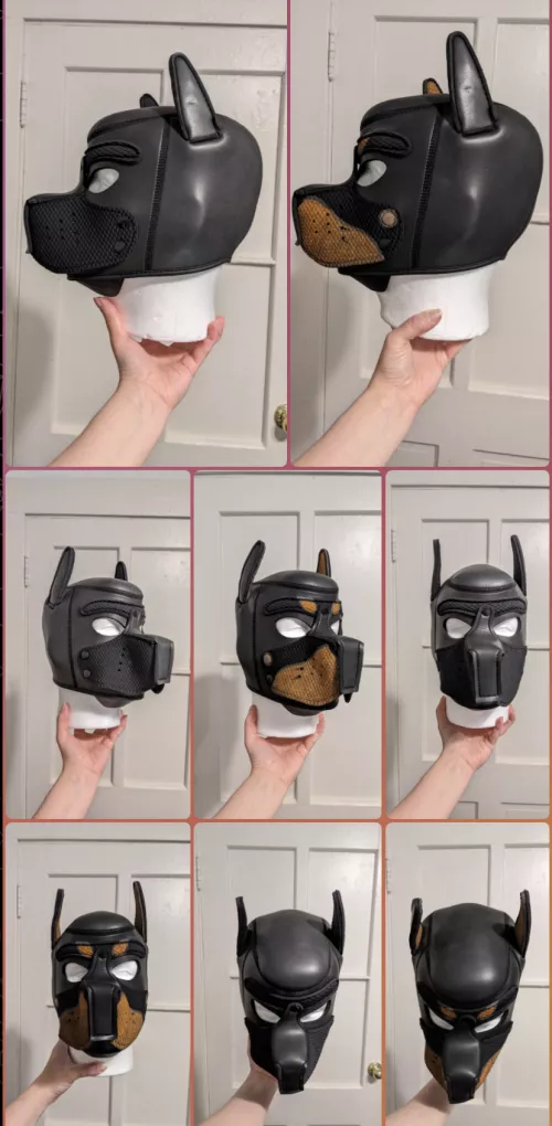 I modded my second hood with fabric paint pens to make it look more like a doberman! What do you think?