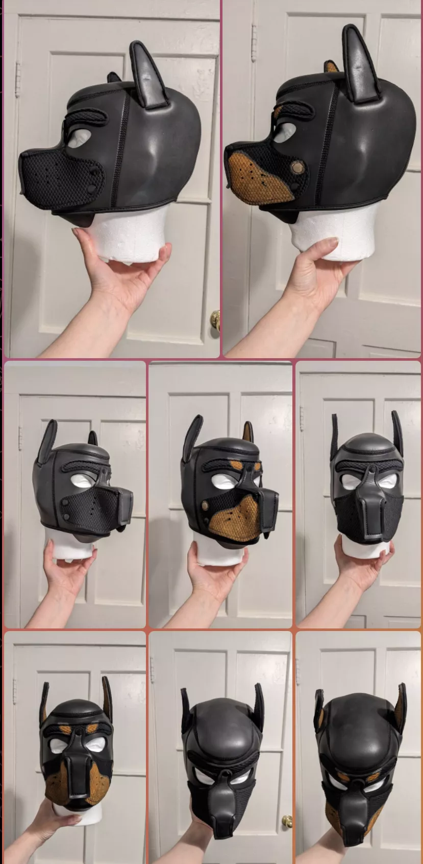 I modded my second hood with fabric paint pens to make it look more like a doberman! What do you think?